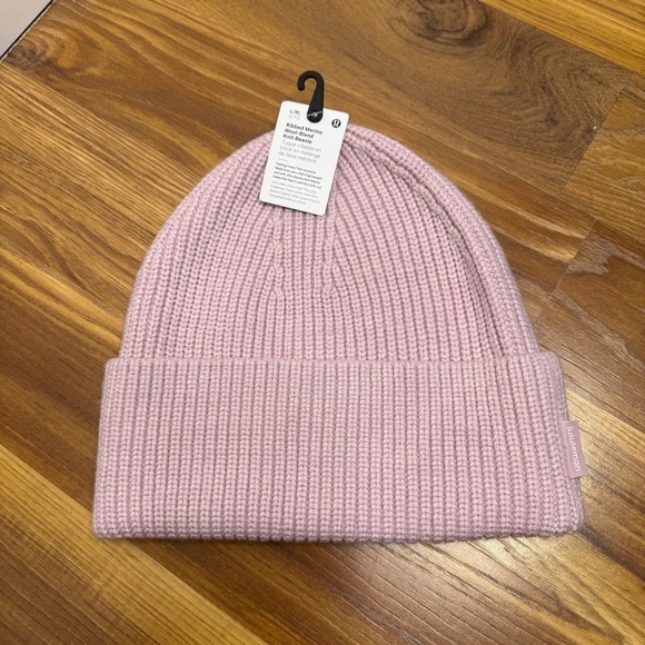 LULULEMON Pink Peony Ribbed Merino Wool-Blend Knit Beanie main image 4